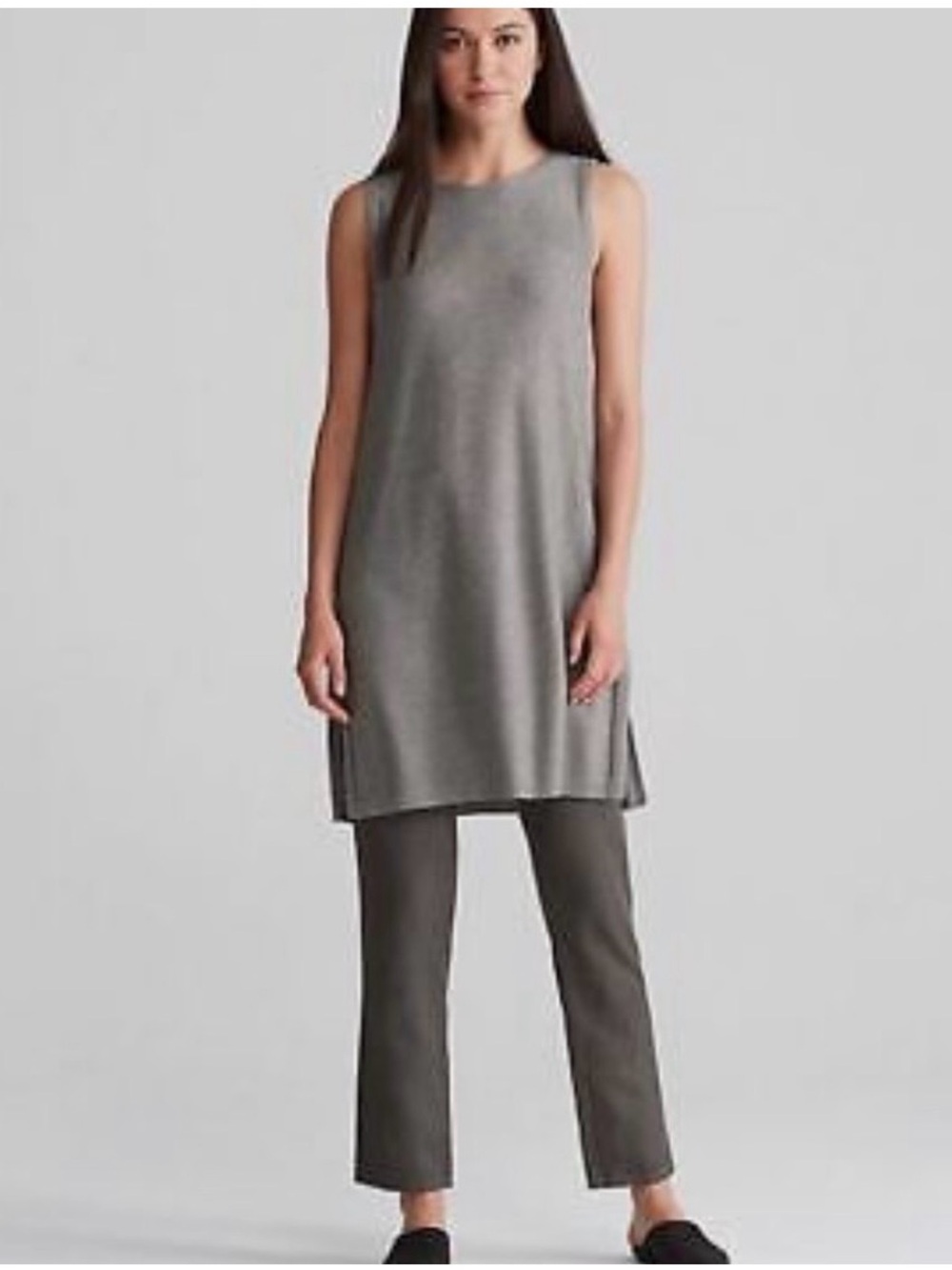 Eileen Fisher Tunic Organic Linen Knit Sleeveless